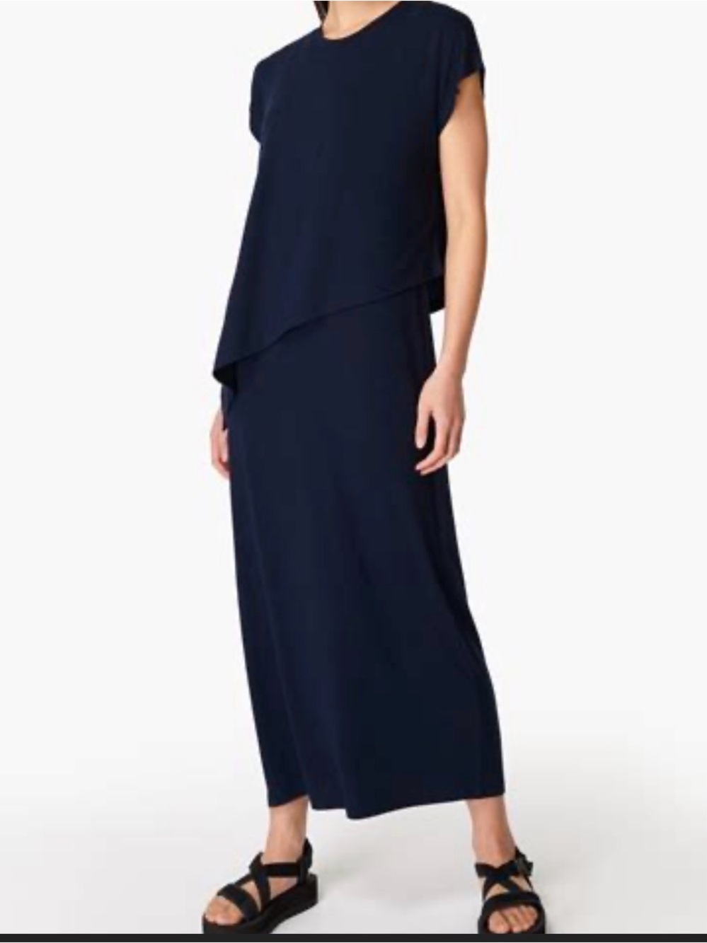 Sweaty Betty Navy mellow midi dress